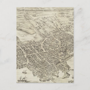 Vintage Karte des NH Portsmouth (1877)