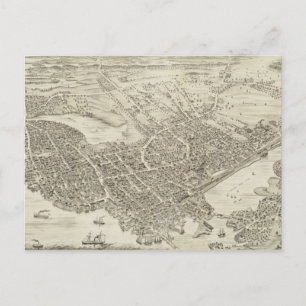 Vintage Karte des NH Portsmouth (1877)
