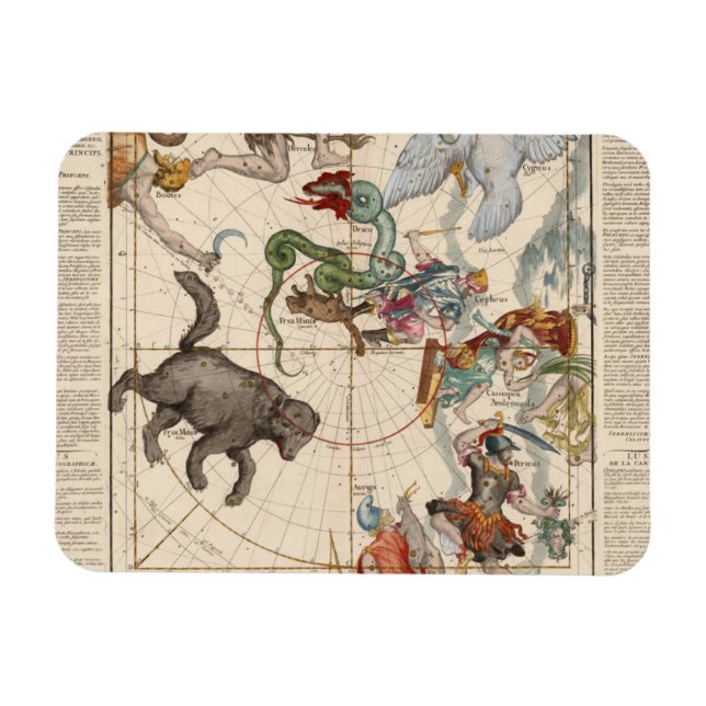 Vintage Karte des Nordpols Magnet (Horizontal)