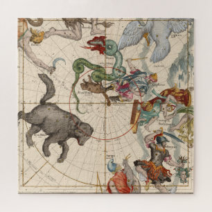 Vintage Karte des Nordpols Puzzle