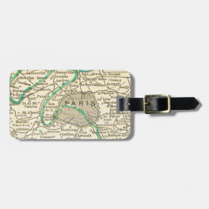 Vintage Karte des PARIS-Gepäck-Umbaus Gepäckanhänger