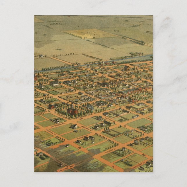 Vintage Karte des Phoenix Arizona (1885) (Vorderseite)