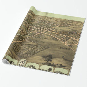 Vintage Karte des Pontiac Michigan (1867) Geschenkpapier