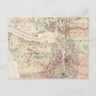 Vintage Karte des Puget Sound (1891)