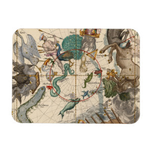 Vintage Karte des Südpols Magnet