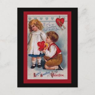 Vintage Karte des Valentines Tages