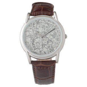 Vintage Karte des Yellowstone-Nationalparks Armbanduhr