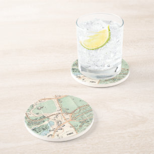 Vintage Karte des Zentralparks (1860) Sandstein Untersetzer