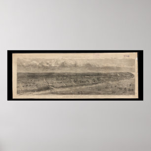 Vintage Karte des Zweiges Long Branch NJ (1873) Poster