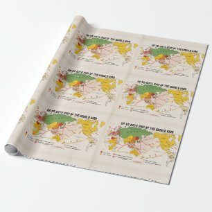 Vintage Karte des Zweiten Weltkriegs Geschenkpapier