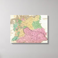 Vintage Karte Deutschlands (1827)