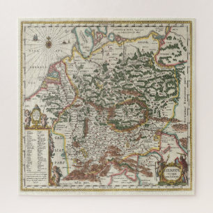 Vintage Karte Deutschlands Puzzle