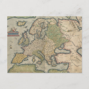 Vintage Karte Europas (1570)