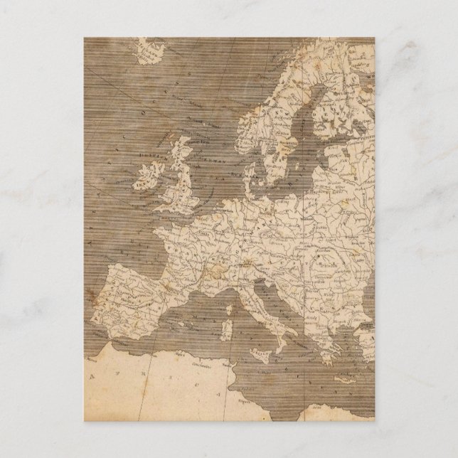 Vintage Karte Europas (1804) (Vorderseite)