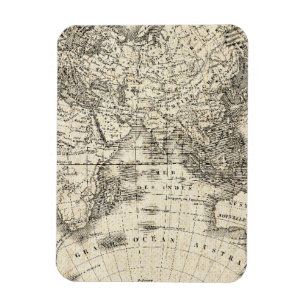 Vintage Karte Europas und Asiens Magnet