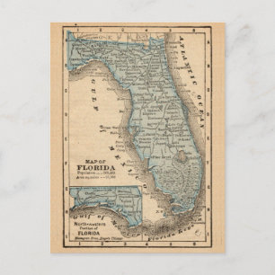 Vintage Karte Florida Postkarte