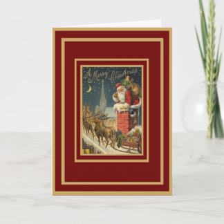 Vintage Karte Frohe Weihnachten Weihnachten