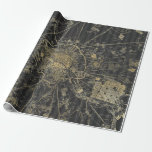 Vintage Karte für Grau- und Goldfolie Geschenkpapier<br><div class="desc">Graues und goldenes Antiquitätenpapier für die Karte.</div>