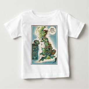 Vintage Karte für Großbritannien Baby T-shirt