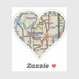 Vintage Karte für Herzspötchen Aufkleber