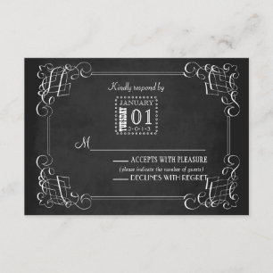 Vintage Karte für Hochzeitskartons