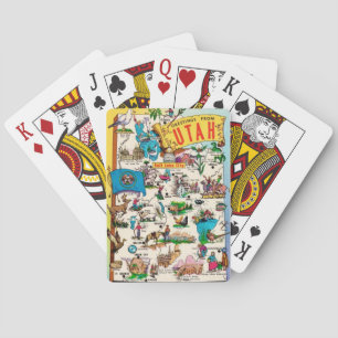 Vintage Karte für Utah Kartenspielen Spielkarten