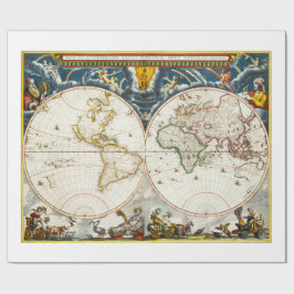 Vintage Karte gedruckt Geschenkpapier