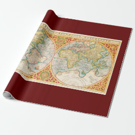 Vintage Karte gedruckt Geschenkpapier