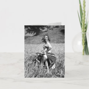 Vintage Karte "Genießen Sie die großartige Natur"