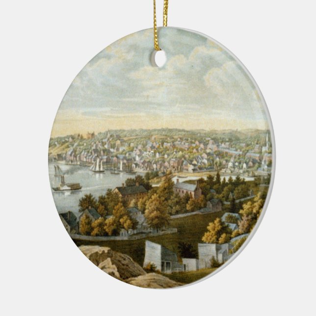 Vintage Karte Georgetown (1855) Keramikornament (Links)