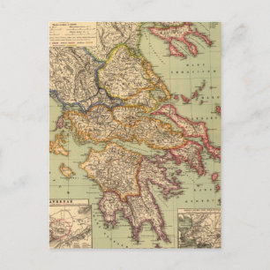 Vintage Karte Griechenlands (1903)