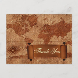 Vintage Karte Hochzeit in Urlaubsort Dankeschön Ih