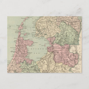 Vintage Karte Hollands (1873)