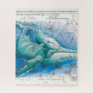 Vintage Karte Humpback Puzzle