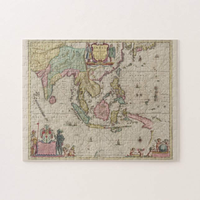 Vintage Karte Indonesiens (1665) Puzzle (Horizontal)