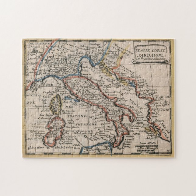 Vintage Karte Italiens (1659) Puzzle (Horizontal)