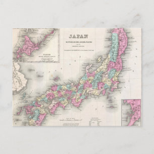 Vintage Karte Japans (1855)