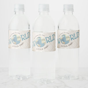 Vintage Karte Kinderdusche Wasserflaschen Labels Wasserflaschenetikett