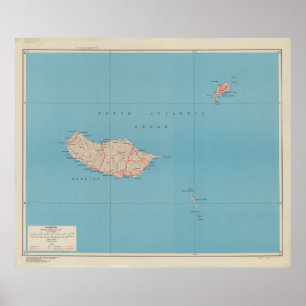 Vintage Karte Madeira (1943) Poster