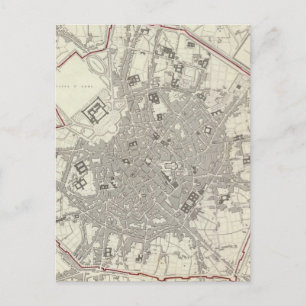 Vintage Karte Mailands Italien (1832)