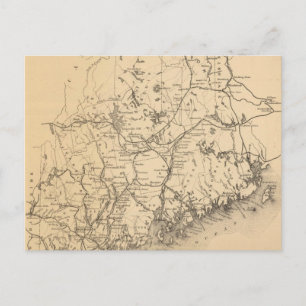 Vintage Karte Maine (1894)