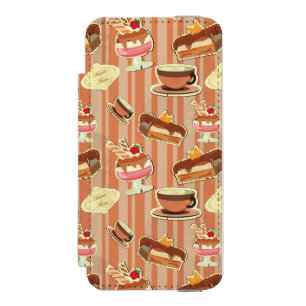 Vintage-Karte mit einem Erdbeerdessert Incipio Watson™ iPhone 5 Geldbörsen Hülle