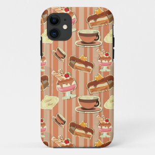 Vintage Karte mit einem Erdbeernachtisch Case-Mate iPhone Hülle