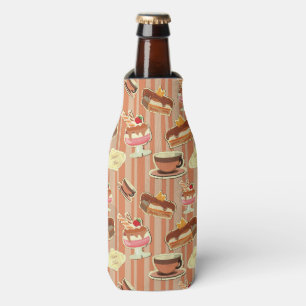 Vintage Karte mit einem Erdbeernachtisch Flaschenkühler