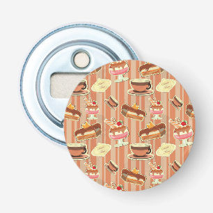 Vintage Karte mit einem Erdbeernachtisch Flaschenöffner