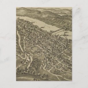 Vintage Karte Morgantown WV (1897)