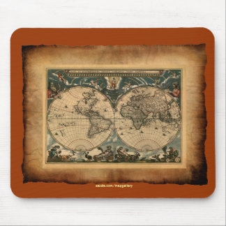 Vintage Karte Mousepad