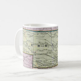 Vintage Karte Nebraska Kaffeetasse