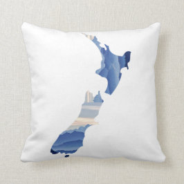 Vintage Karte Neuseelands | Erklärung Pillow Kissen