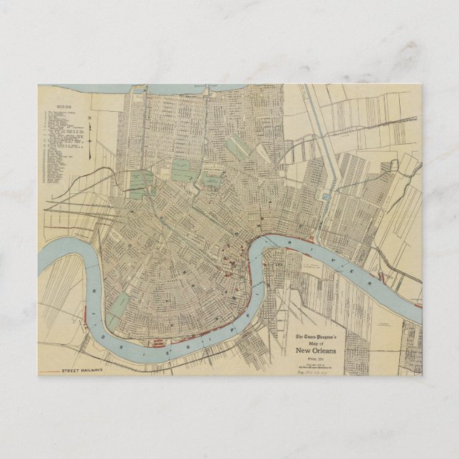 Vintage Karte New Orleans (1919) (Vorderseite)